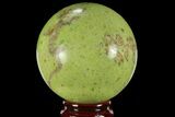 Polished Green Opal Sphere - Madagascar #95856-1